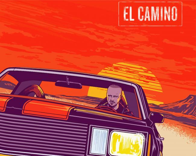 El Camino Movie paint by numbers