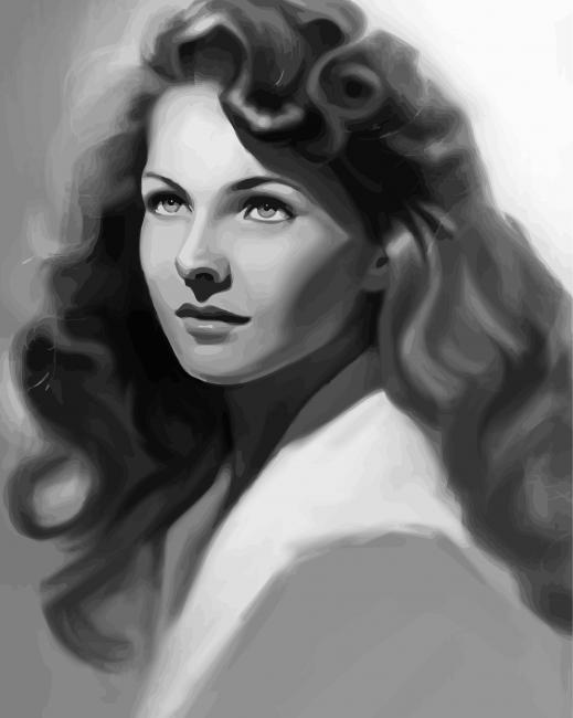 Jeanne Crain Art paint by numbers