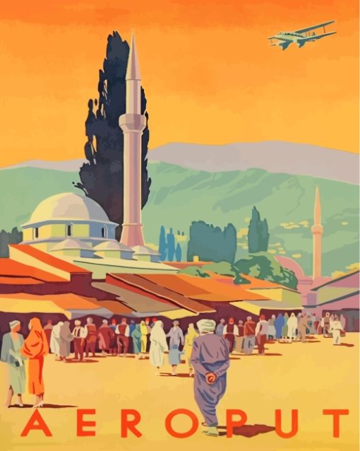 Sarajevo Poster paint by numbers