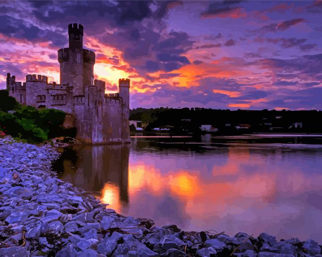 Sunset At Blackrock Castle paint by numbers