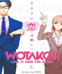 Wotakoi Love Is Hard For Otaku Poster paint by numbers