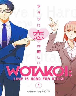 Wotakoi Love Is Hard For Otaku Poster paint by numbers