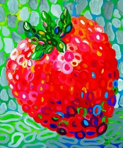 Abstract Strawberry Fruit Paint by numbers