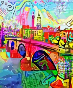 Abstract London paint by numbers
