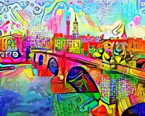 Abstract London paint by numbers