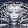 Giger Black And White Art paint by numbers