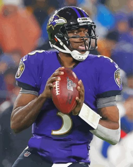 Baltimore Ravens Player Sport paint by numbers