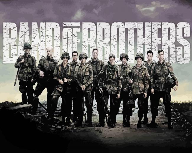 Band Of Brothers Movie Poster paint by numbers