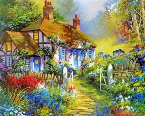 Cottage Garden Art paint by numbers