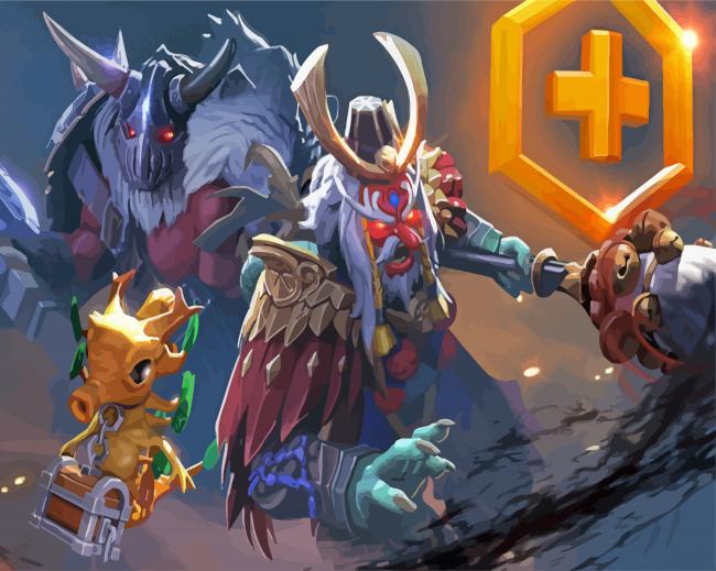 Dota 2 Online Game paint by numbers