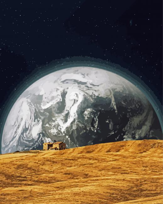 Earth Rise Art paint by numbers