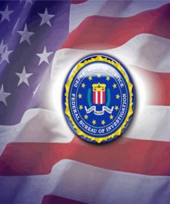 FBI And USA Flag paint by numbers