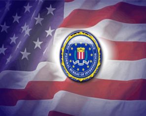 FBI And USA Flag paint by numbers