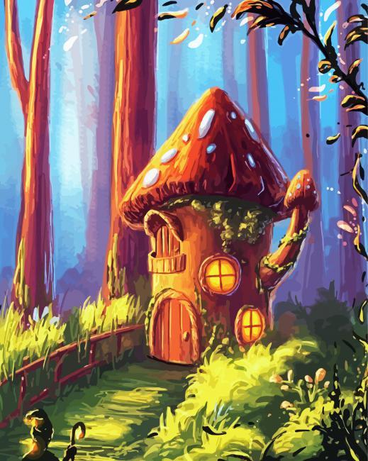 Fairy Houses paint by numbers