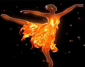 Fire Ballet Dancer paint by numbers