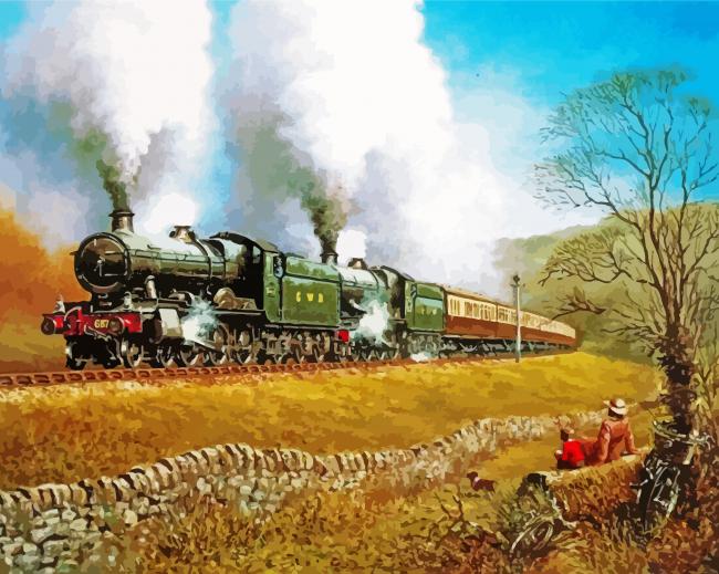 Gwr Train Art paint by numbers