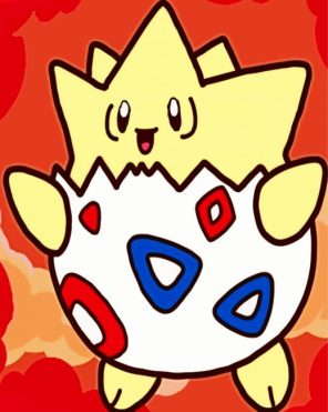 Happy Togepi paint by numbers