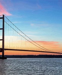 Hull Humber Bridge At Sunset paint by numbers