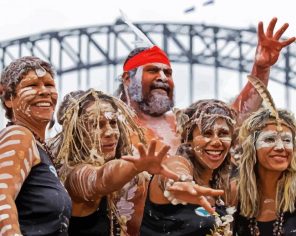 Indigenous Australian Dancers paint by numbers