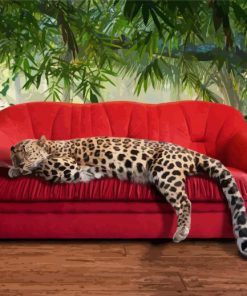 Leopard On Sofa paint by numbers