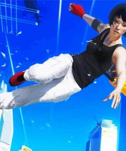Mirrors Edge Video Game paint by numbers