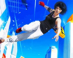 Mirrors Edge Video Game paint by numbers