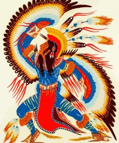 Vintage Native Art paint by numbers