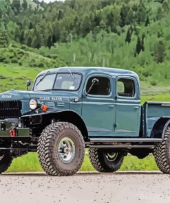 Old Dodge Power Wagon Truck paint by numbers