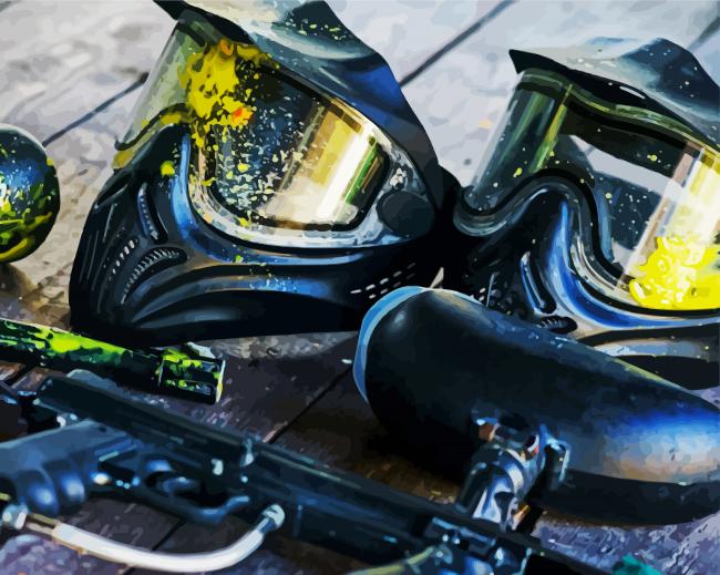 Paintball Materials paint by numbers