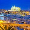 Palma De Mallorca Spain At Night paint by numbers