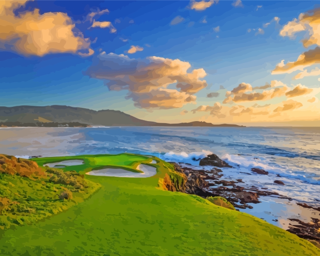 Pebble Beach In California paint by numbers