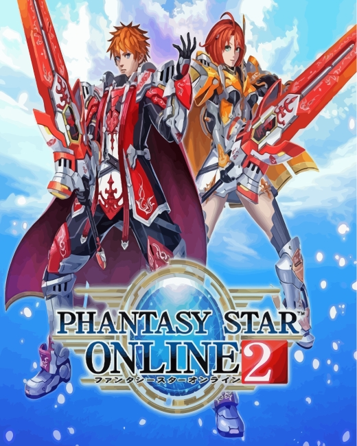 Phantasy Star Poster paint by numbers