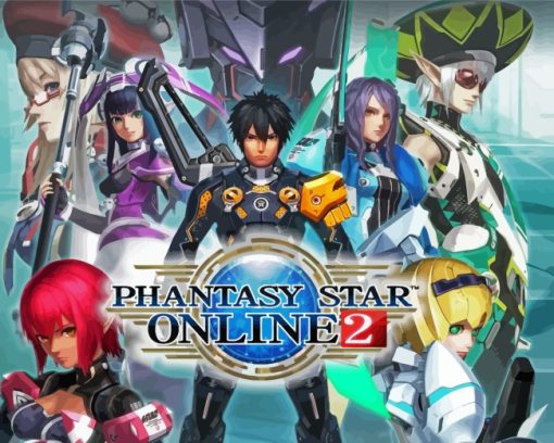 Phantasy Star Video Game paint by numbers