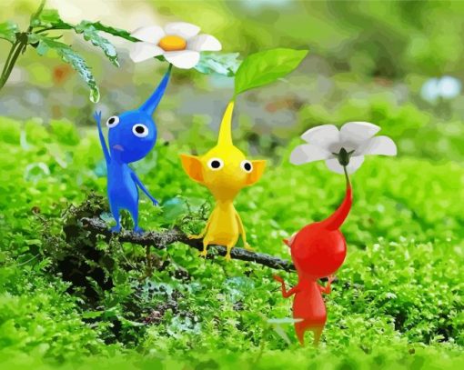 Pikmin Characters paint by numbers