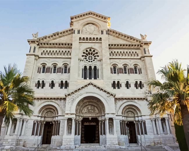Saint Nicholas Cathedral Monaco paint by numbers