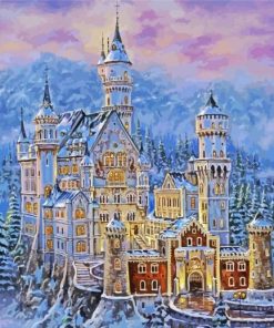 Snowy Palace paint by numbers