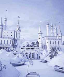 Snowy Palace paint by numbers