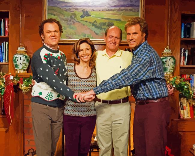 Step Brothers Family In Christmas paint by numbers