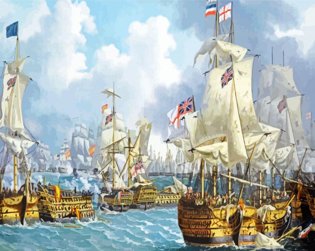 Trafalgar Battle paint by numbers