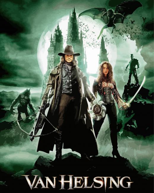 Van Helsing Horror Movie Poster paint by numbers