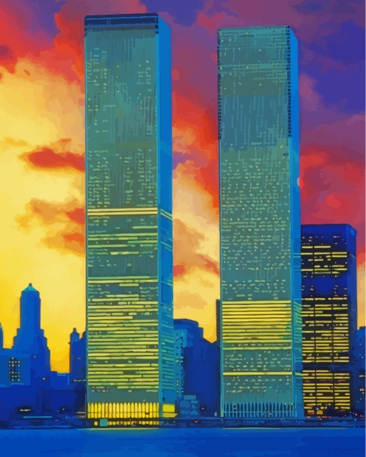 World Trade Center Art paint by numbers