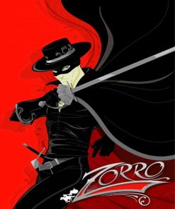 Zorro Movie paint by numbers