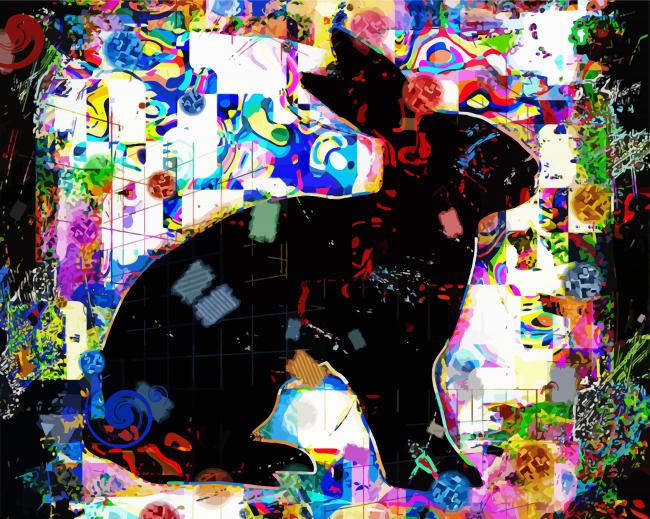 Abstract Rabbit Juergen Faelchle paint by numbers