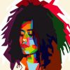 Afro Woman Pop Art paint by numbers