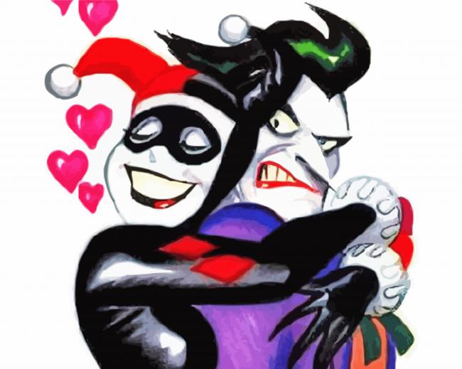 Cute Mad Lover Joker paint by numbers