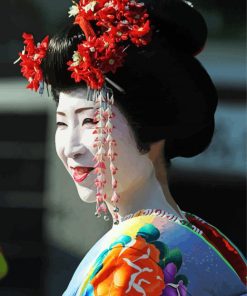 japanese Woman paint by numbers
