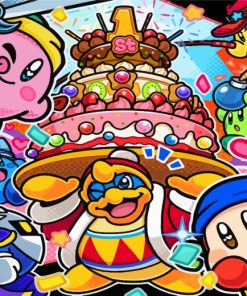 Kirby Battle Video Game paint by numbers