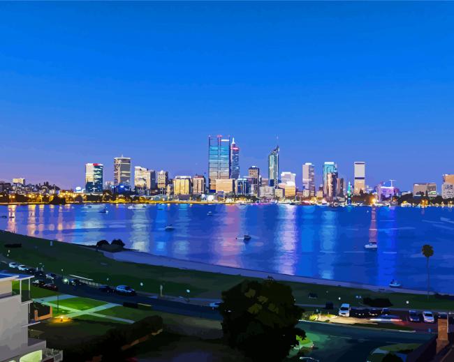 South Perth City paint by numbers