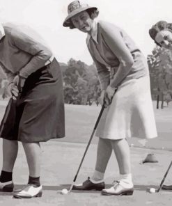 Vintage Women Playing Golf paint by numbers