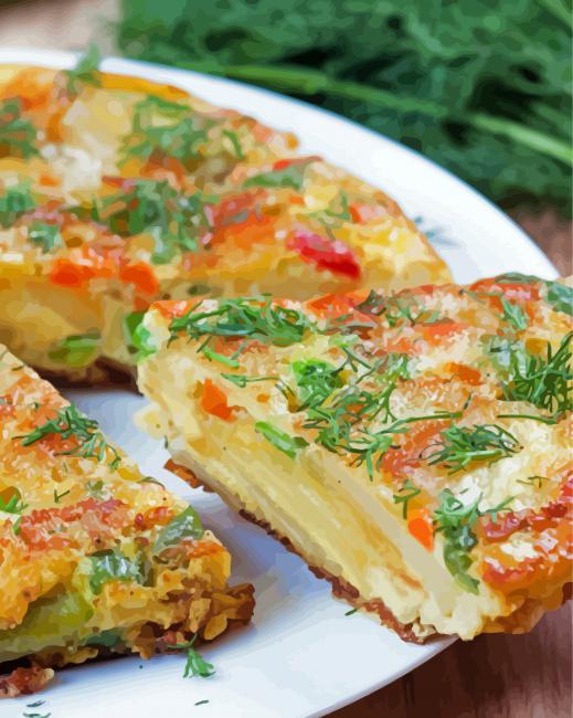 Spanish Tortilla Food paint by numbers